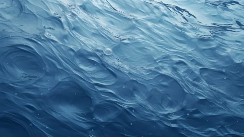 Blue Water Surface Close-Up