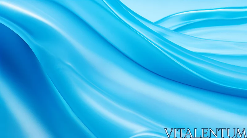 AI ART Blue Silk Cloth 3D Render | Abstract Minimalist Background