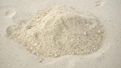 Fine-Grained Dry Sand Pile in Light Beige