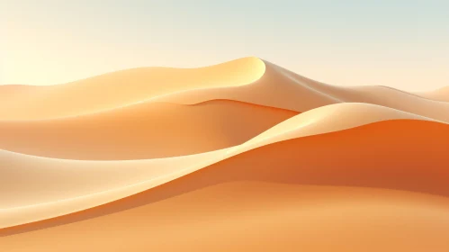 Golden Sand Dunes in Serene Desert Landscape