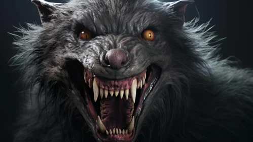 Menacing Werewolf Close-Up