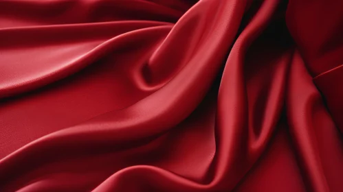 Red Silk Fabric Close-Up | Luxury and Elegance