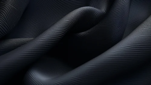 Elegant Black Silk Fabric Texture