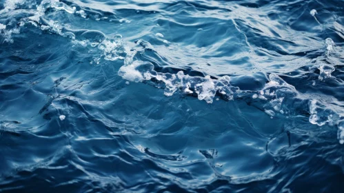 Deep Blue Ocean Waves - Close-Up View