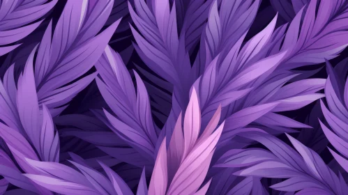 Exquisite Purple and Pink Tropical Leaves Illustration