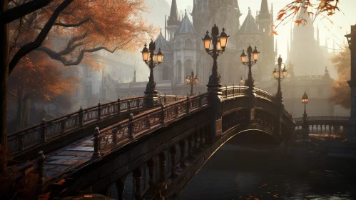 Urban Gothic Bridge in Romantic Setting