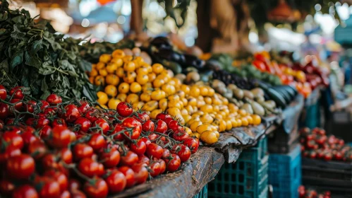 Fresh Produce Market Stall Close-Up