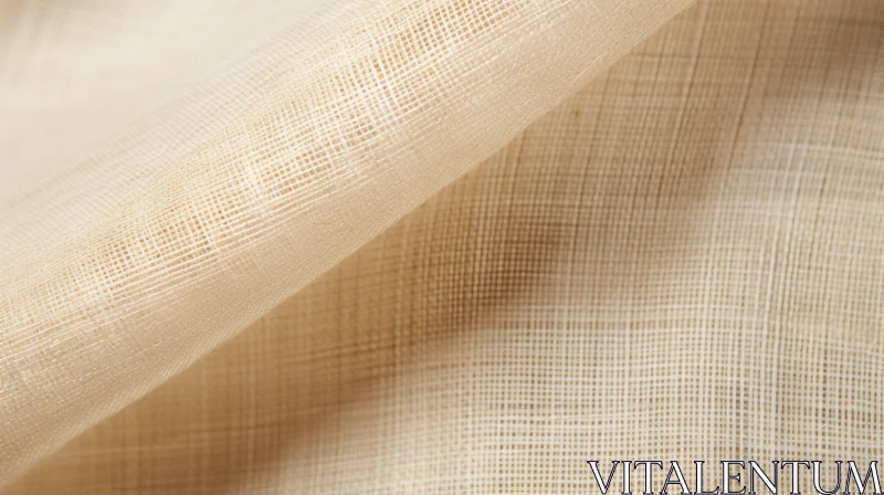 Soft Beige Woven Fabric Texture AI Image