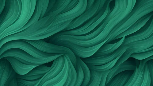 Green Abstract Wavy Background - Depth and Movement