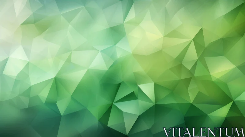 Green Geometric Polygonal Background AI Image