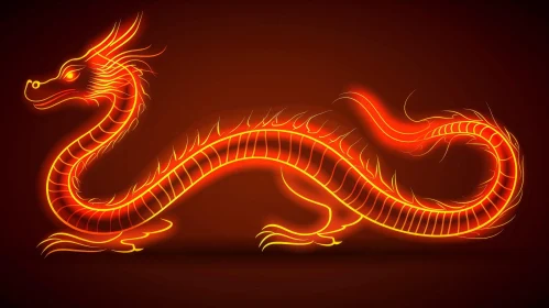 Chinese Dragon Illustration - Mythological Vector Art