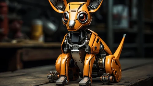 Steampunk 3D Rendering of a Unique Metal Dog