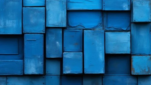 Weathered Blue Wooden Wall Texture