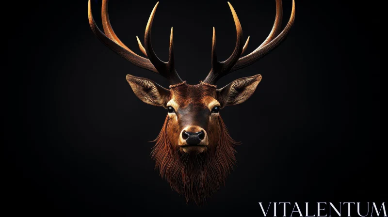 AI ART Majestic Deer Head Photo