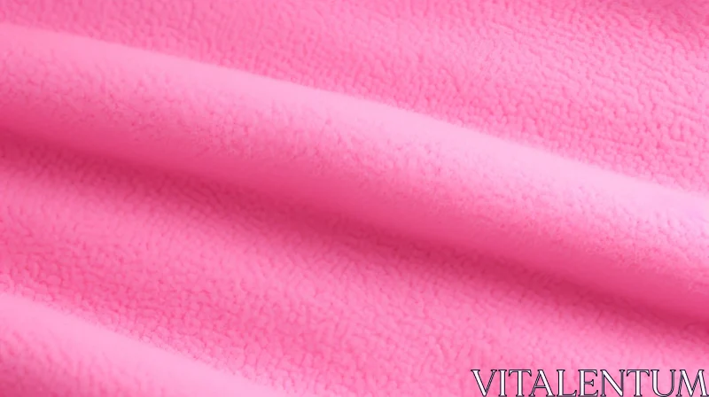 Pink Fleece Fabric Close-Up AI Image