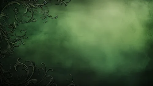 Dark Green Floral Background Design