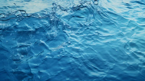 Blue Water Surface Close-up