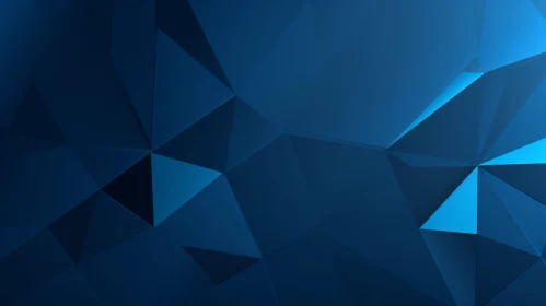 Blue Polygonal Background | 3D Rendering