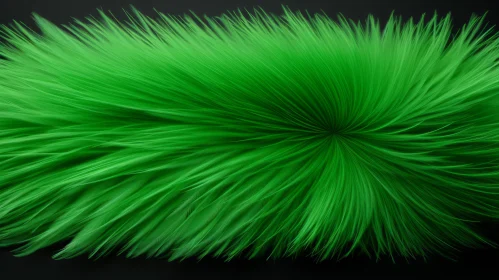 Green Fur Texture 3D Rendering