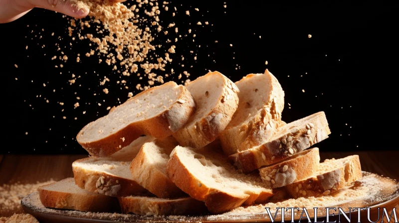 AI ART Rustic Bread Crumbs - Artistic Food Photography