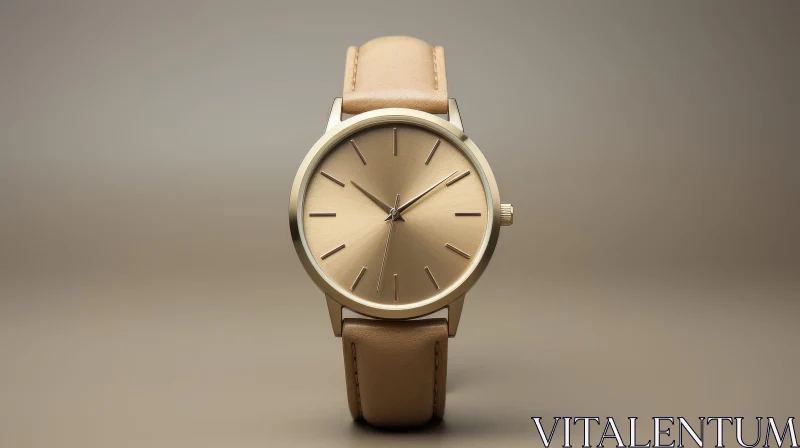 Stylish Wristwatch with Minimalist Design AI Image