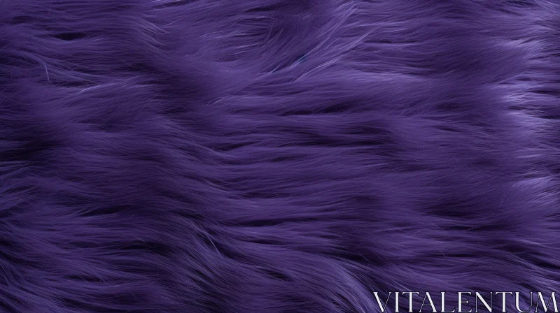Soft and Fluffy Purple Fur Close-Up AI Image