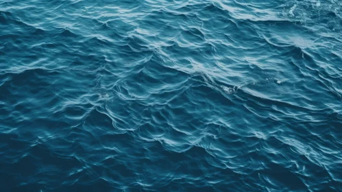 Tranquil Ocean Surface in Deep Blue