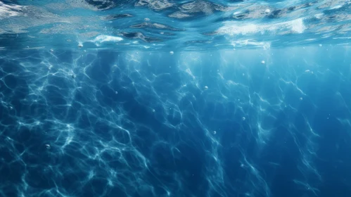 Tranquil Underwater Scene with Sunlight and Clear Water