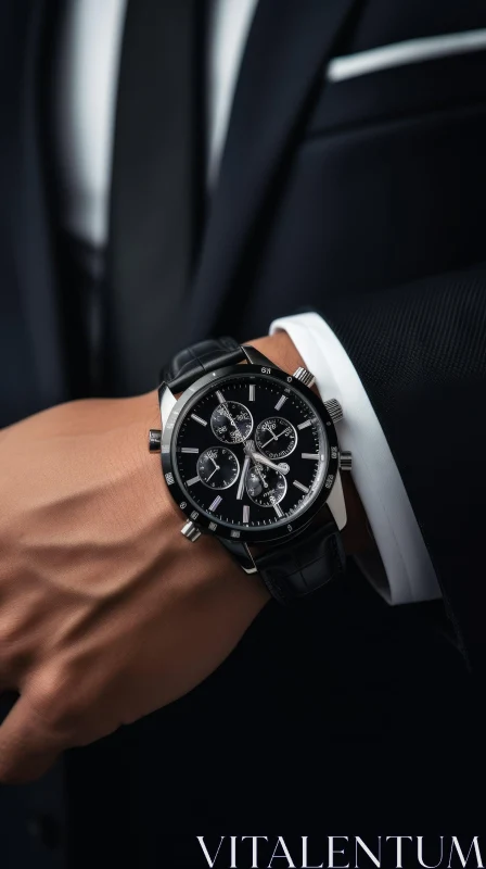 AI ART Elegant Man's Wristwatch - Stylish Fashion Statement