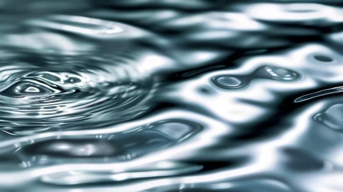 Blue Liquid Drop Ripple Splash Art