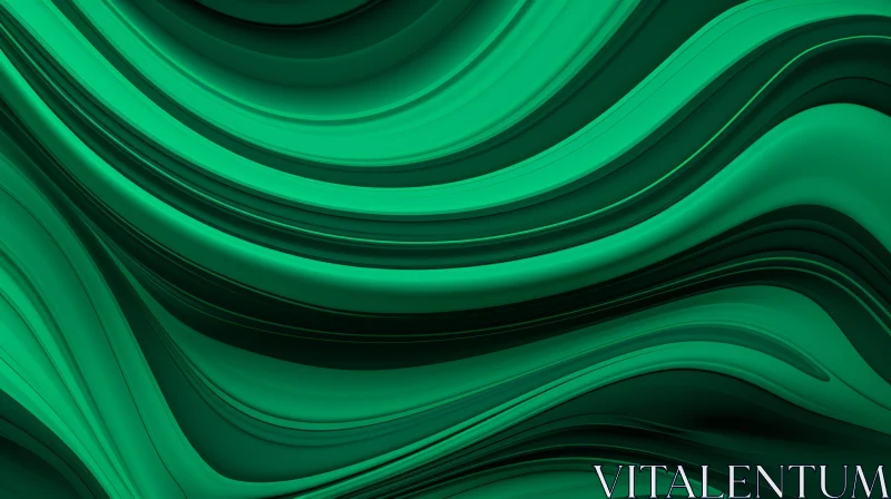 Dark Green Wavy Pattern Background for Websites and Marketing AI Image