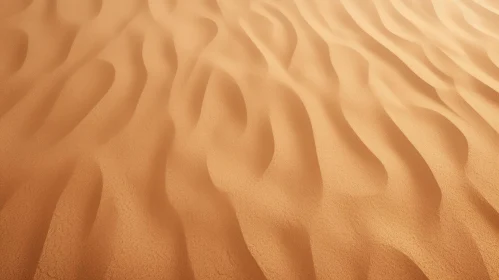 Golden Sand Dune in Desert