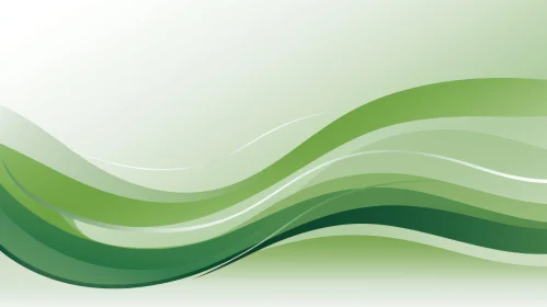 Green Wave Vector Illustration - Elegant Design Element