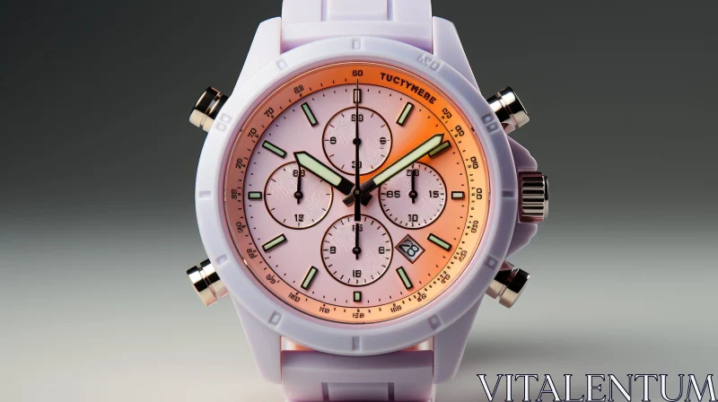 AI ART White Wristwatch with Pink Dial - Shock and Water-Resistant