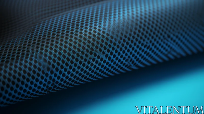 Blue and Black Fishnet Fabric Texture AI Image