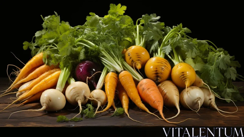 Root Vegetables Still Life Composition AI Image