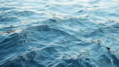 Tranquil Ocean Surface - Deep Blue Water Ripples