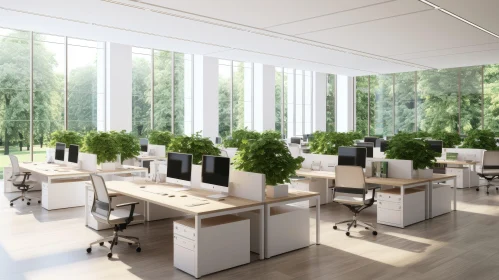 Efficient and Stylish Modern Office Space