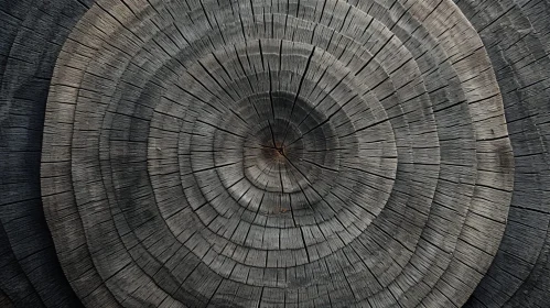 Close-up Tree Trunk Rings - Dark Wood Texture