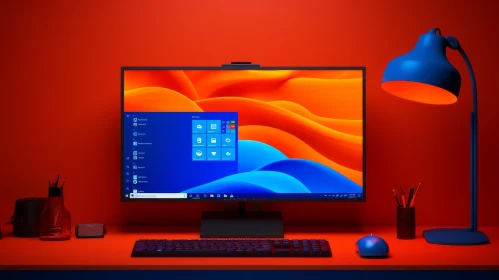 Modern Desktop Computer Setup Render