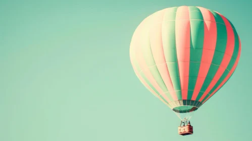 Pink and Green Hot Air Balloon Flight