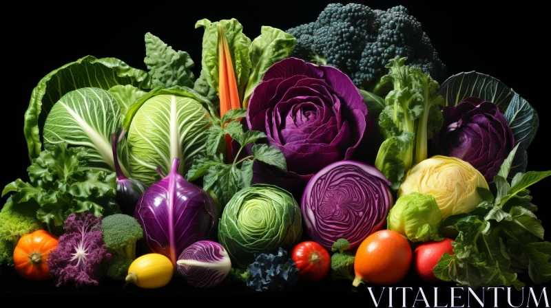 Colorful Vegetable Still Life Composition AI Image