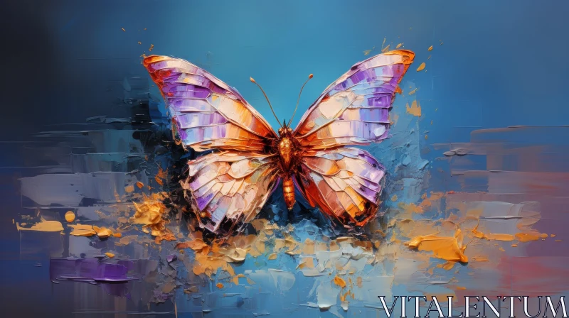 Beautiful Butterfly Digital Painting AI Image