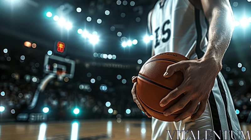 Intense Basketball Player Close-Up AI Image