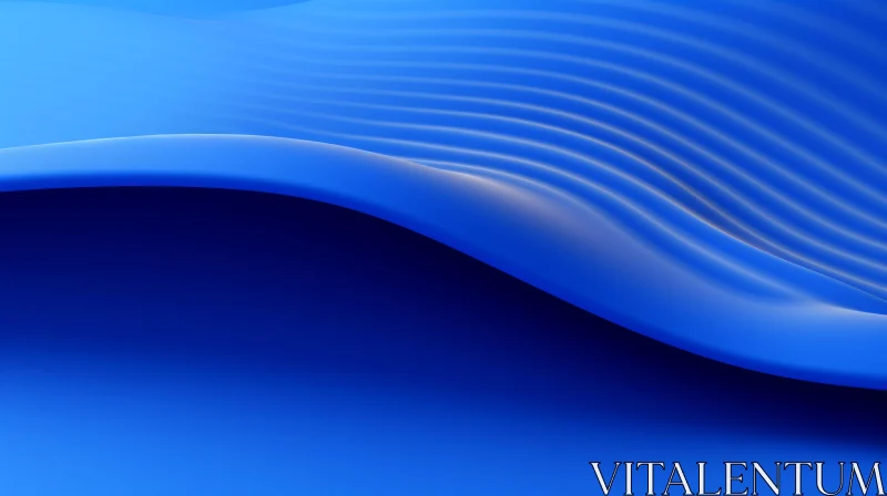 Blue Wavy Background | Abstract 3D Rendering AI Image