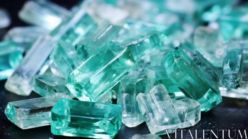 Exquisite Rough Emeralds Close-Up AI Image