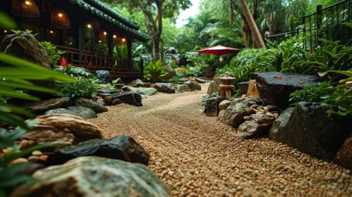 Serene Zen Garden | Peaceful Greenery and Stone Path