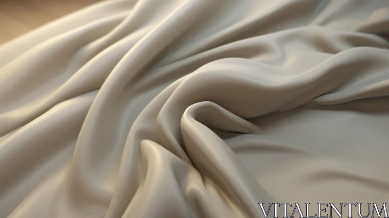 Soft Beige Silk Fabric Texture AI Image