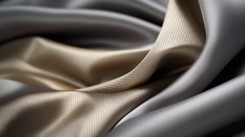 Luxurious Silver and Gold Fabric Art