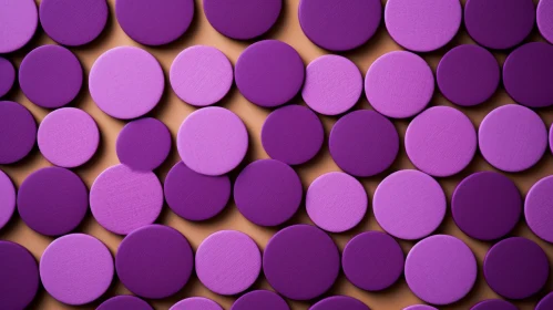 Purple and Pink Circles Pattern on Light Brown Surface